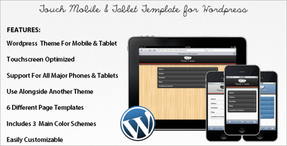Mobile Tablet WordPress Templates