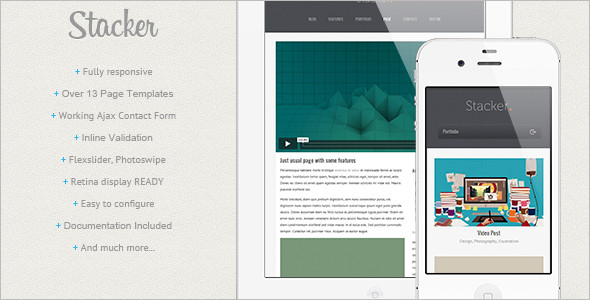 Mobile blog Website Template