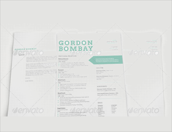 Modern Typographic Resume Template