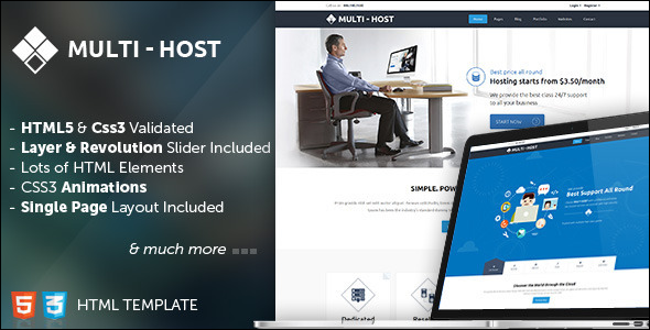 Multi Hosting Responsive Website Template