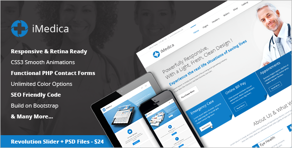 Online Medical Health Website Template