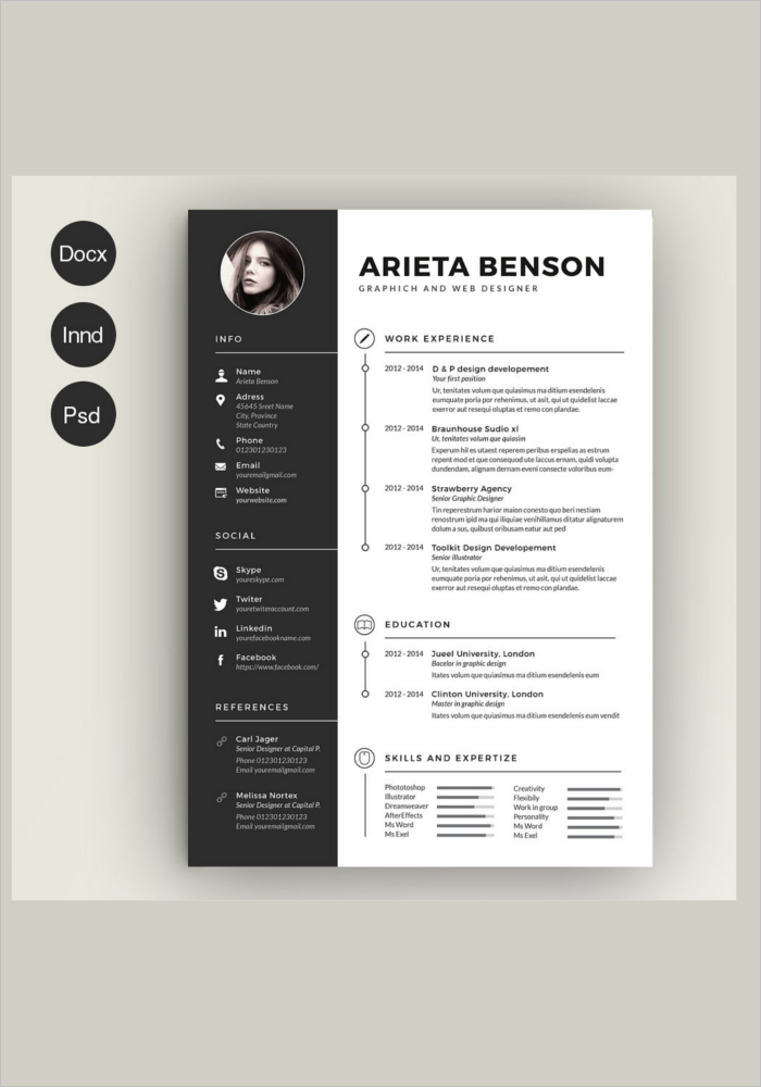 14+ Creative Resume Templates Free Word, PDF Design Formats