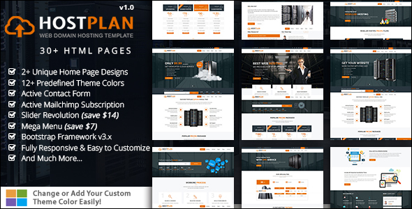 Responsive Domain Hosting Website Template