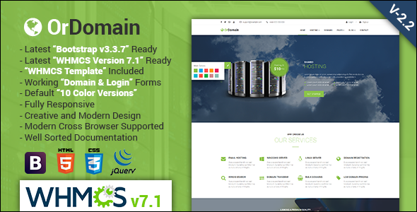 Responsive Hosting Website Template
