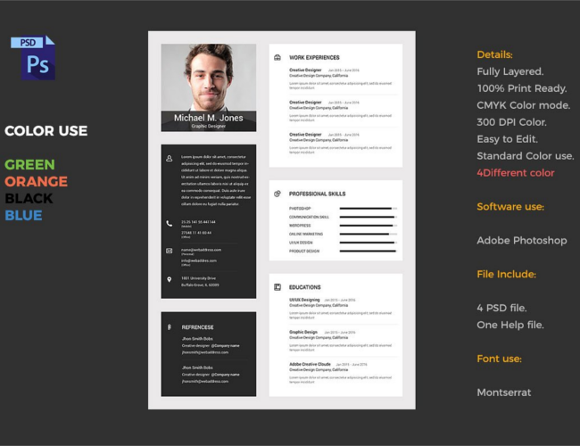 Resume Material Design Template