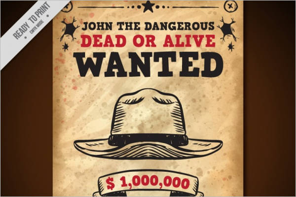 Reward Wanted Poster Template
