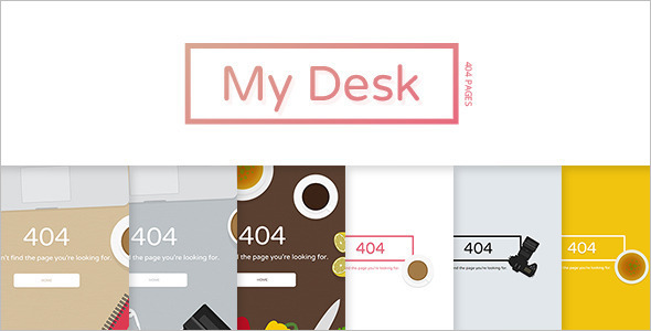 SVG 404 Error Pages Website Template