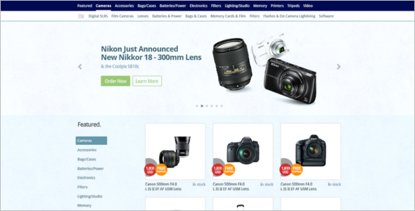 Sample PSD eCommerce Template