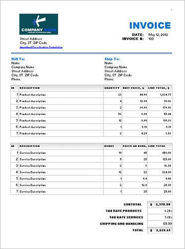 17+ Service Invoice Templates Free PDF, Word, Excel Formats