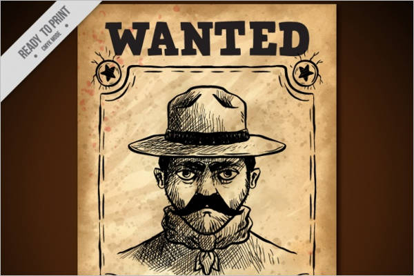 Sketch Of Delinquent Wanted Poster