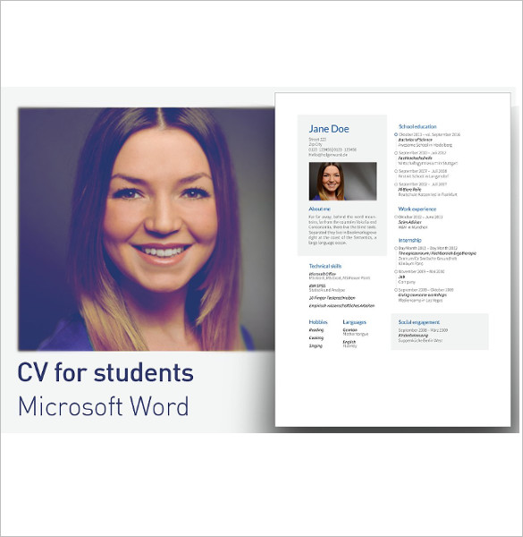 Student Resume Template Document
