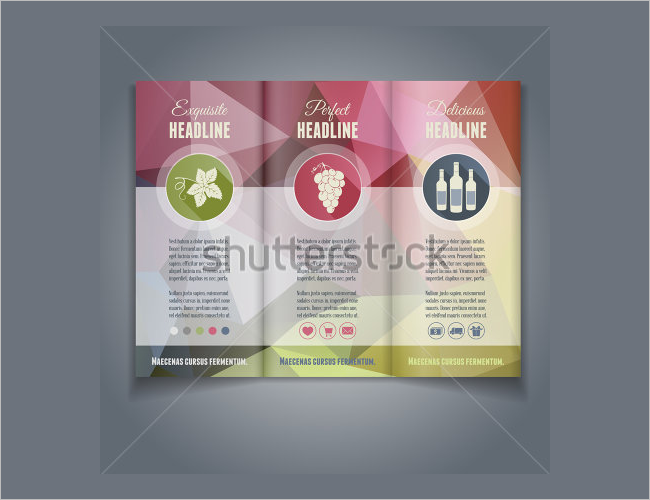 Vector Wine Brochure Layout