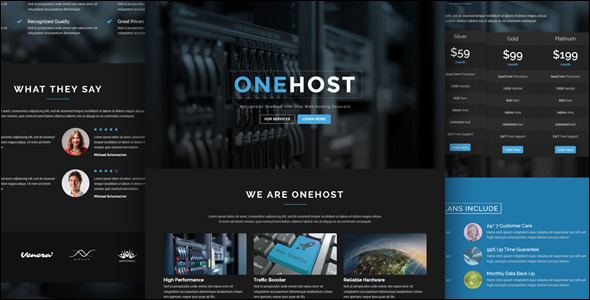 Webpage Responsive Hosting Template