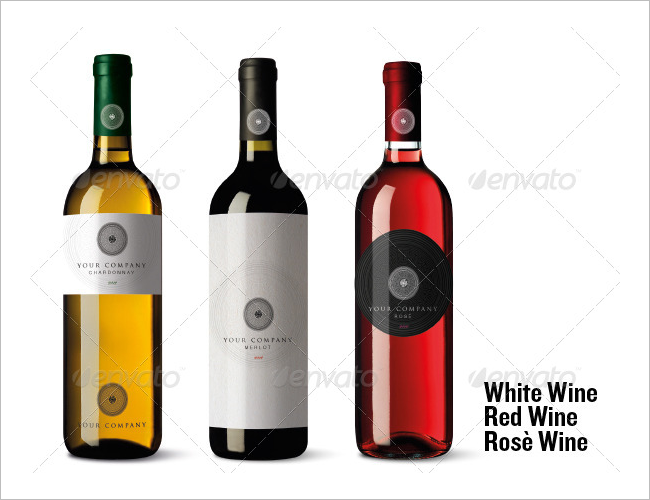 Wine Bottle Brochure Mock Up