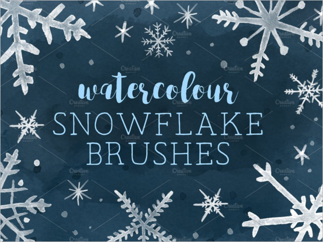 Watercolor snowfall Brushes