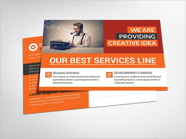Business Postcard Template Brochure