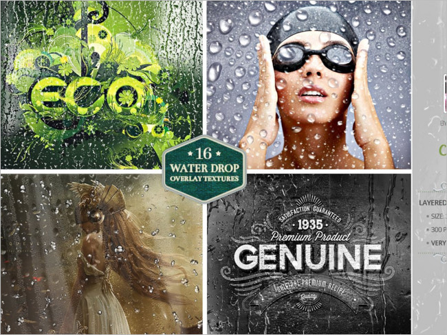 Water Drop Grunge Overlay Texture