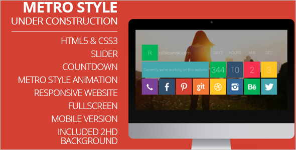 AnimatedMetro Style Mobile Template
