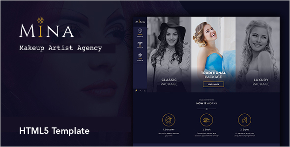 Beauty Salon Makeup HTML5 Template