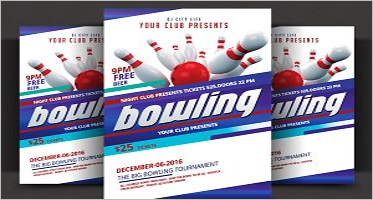 Bowling Flyer Templates