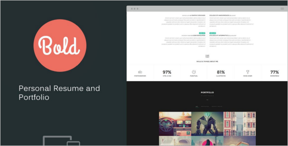 Bootstrap Portfolio Design Template