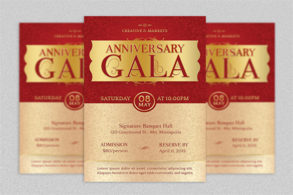 Classical Anniversary Flyer Design