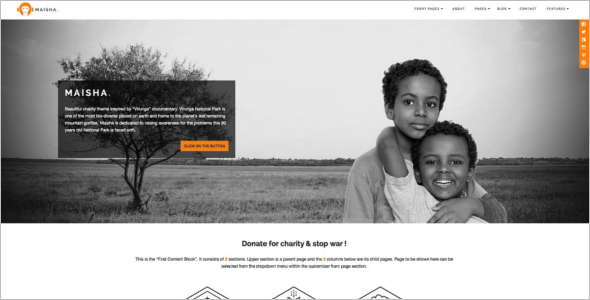 Clean Fundraising WordPress Theme