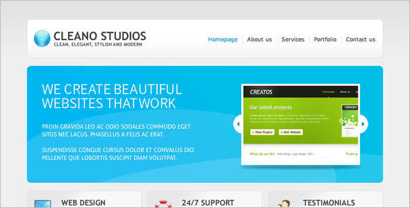 Clean Studio Website Template