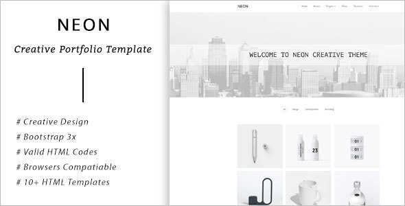 Creative Bootstrap Portfilio Template