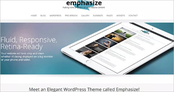 Emphasize Free WordPress Template