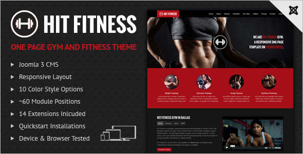 Fitness Publisher Joomla Template