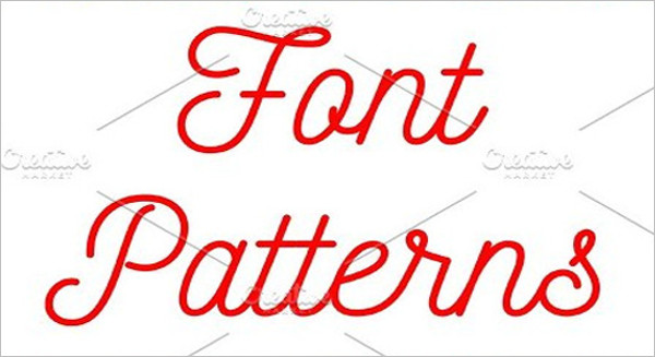 Font Seamless Patterns With Letter Number