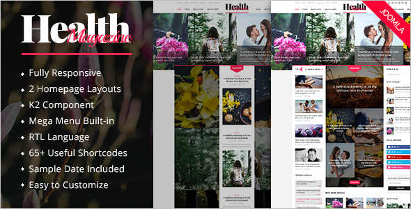 HealthMag News Joomla Template