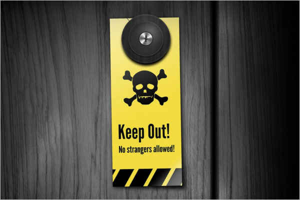 Keep Out Door Hanger Template