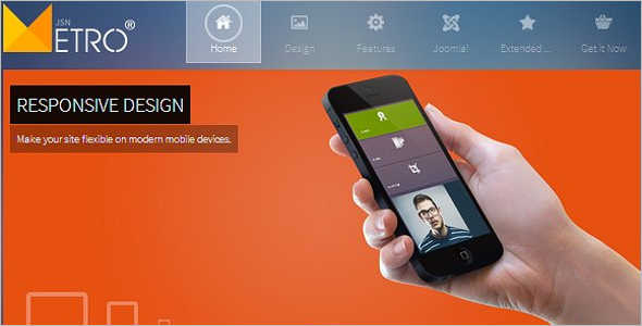 Metro Style Mobile Template Design