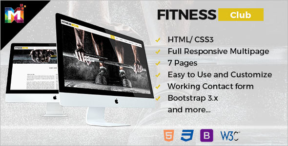 Multipurpose Fitness Website Template