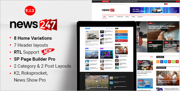 NewsPaper Magazine Joomla Template