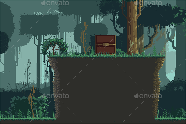 Pixel Art Forest Design
