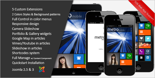 Premium Metro Style Mobile Template