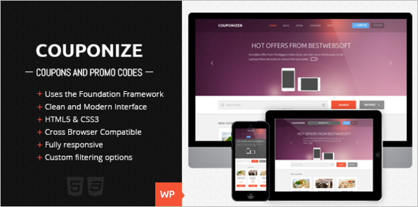 Responsive Coupon WordPress Template