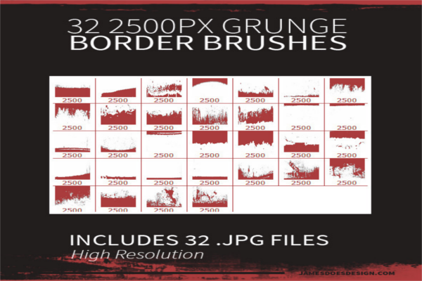 Rough Jagged Border Brushes