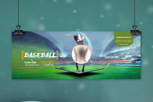 Stunning promotional baseball Flyer