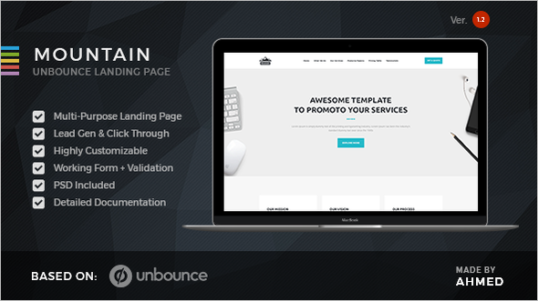 Unbounce Landing page Template Model