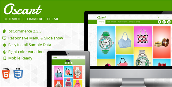 Utilized Mobile ready OsCommerce Theme