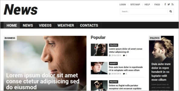 Vector News Joomla Template