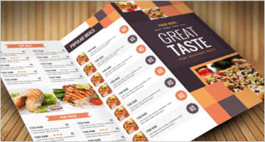food menu design templates
