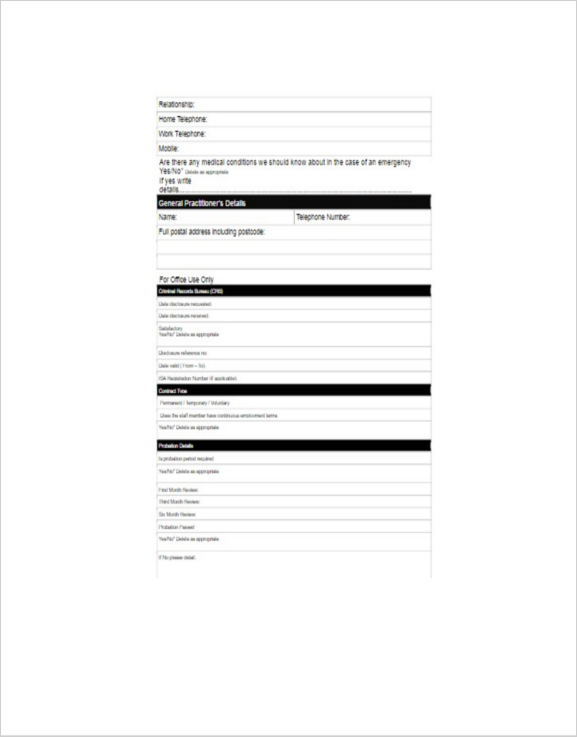 Editable Contact Form Page