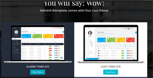 Editable Html Admin Templates