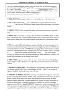 Editable Rental Lease Agreement