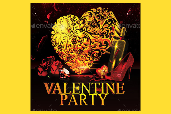 Elegant Valentine Party Flyer